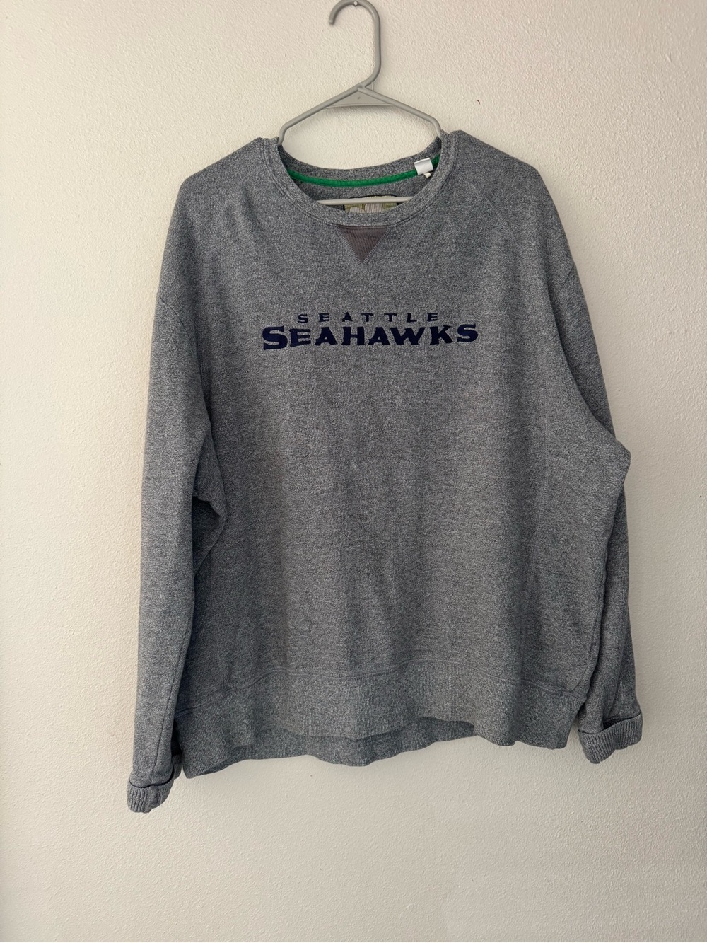 Tommy Bahama Gray Seattle Seahawks Crewneck Sweatshirt
